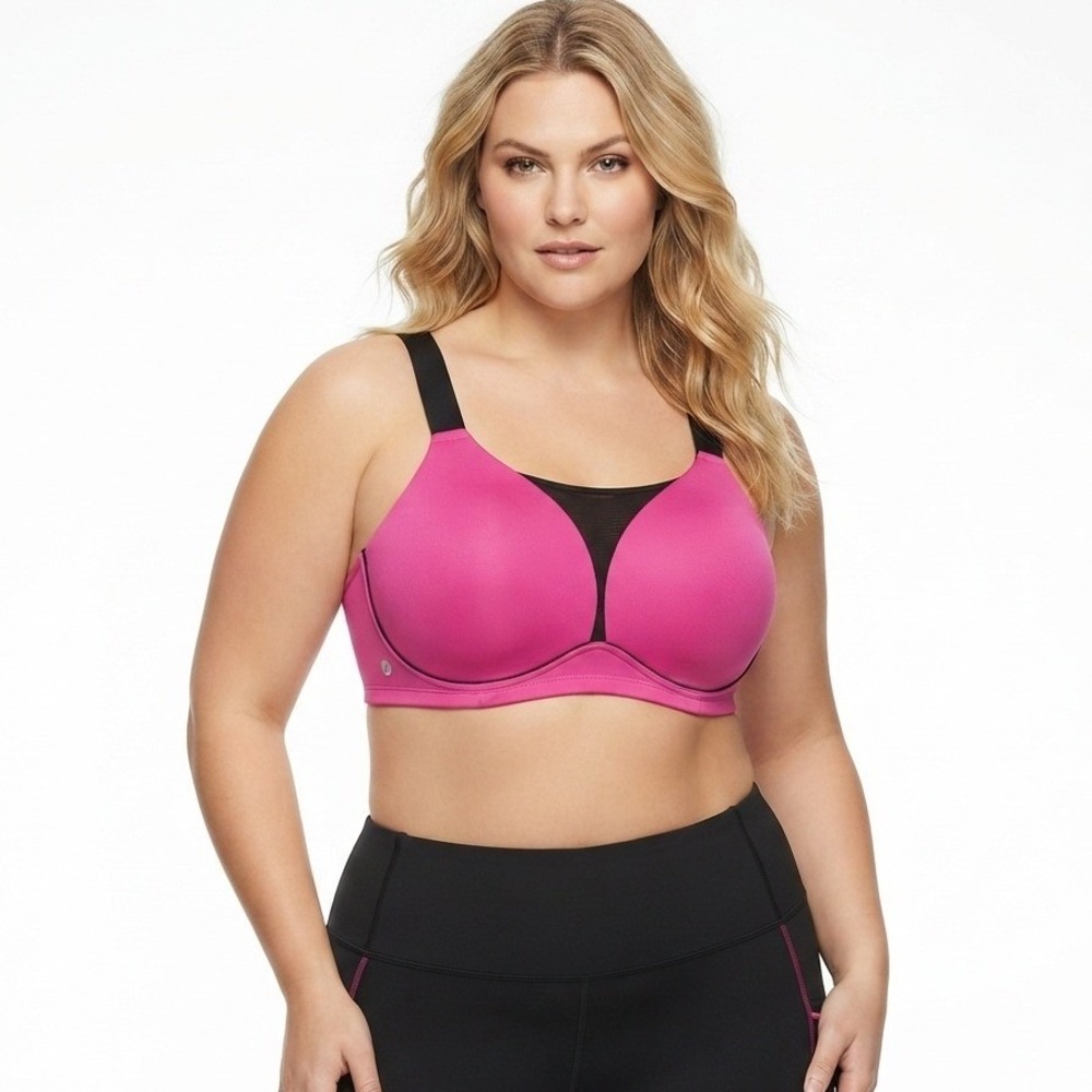 Livi Lane Bryant Sports Bra Women's 40DDD Pink Medium Impact Non-Wire Good